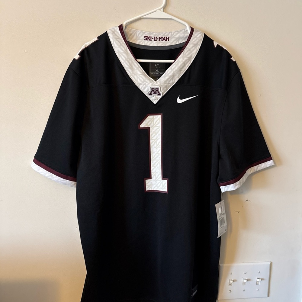 Nike Men's Black and White Football Jersey